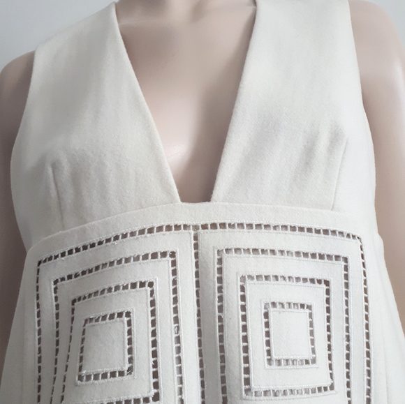 🎈Host Pick🎈Tibi | Wool-blend Eyelet V-neck Dress - Picture 4 of 13